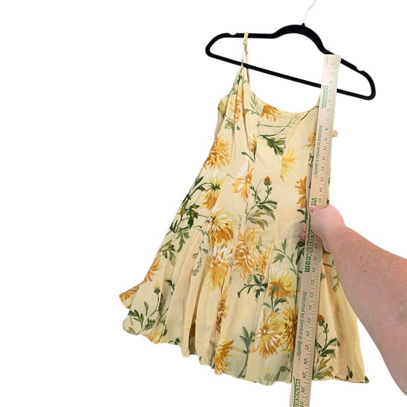 Reformation Annelise Mini Dress Floral Print Spaghetti Strap Sun Dress Size 6 - Picture 6 of 12